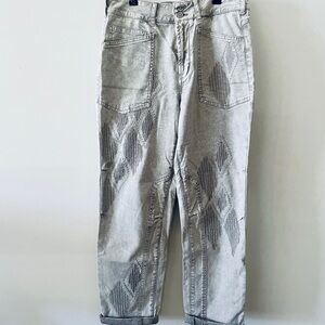 Pilcro The Wanderer Embroidered Utility Pants